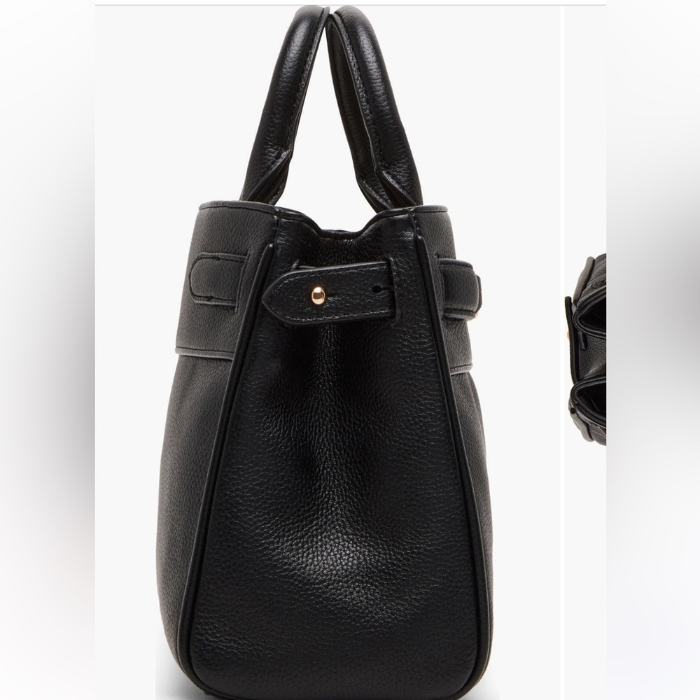Anne Klein Black Satchel with Gold Hardware - Picture 4 of 6